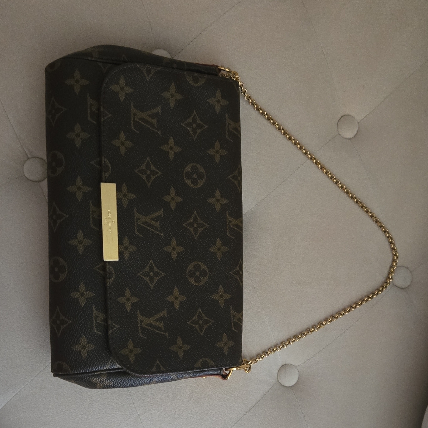 Luxury Designer Brown Bag With Gold Chain